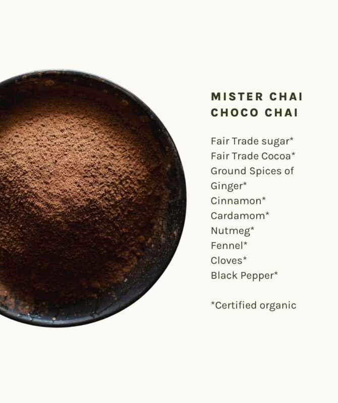 Mister Chai Choco Ingredients